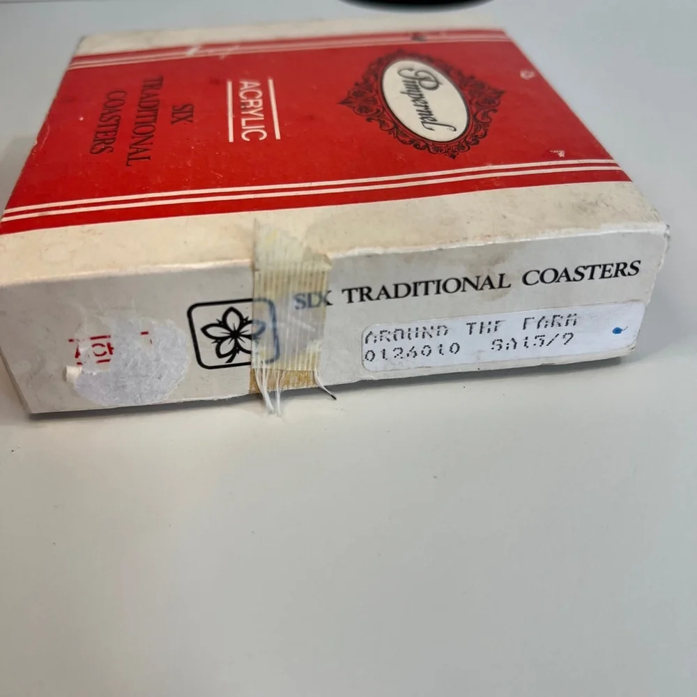 Vintage Pimpernel Coasters, 6pcs, Horses, Beige‎